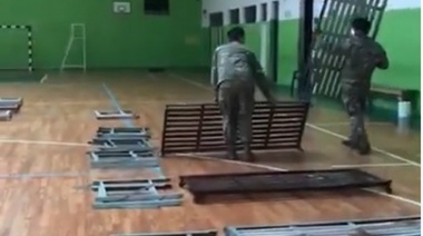 Levantan un hospital de campaña en Los Hornos con 60 camas
