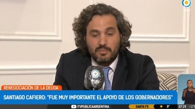 Cafiero dijo que desde el lunes se empiezan reanudar algunas actividades en lugares sin circulación viral