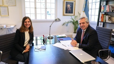 Alberto Fernández recibió en Olivos a Fernanda Raverta, nueva titular de ANSES