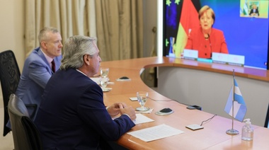 Alberto Fernández agradeció a Merkel el apoyo de Alemania a la negociación argentina con el FMI