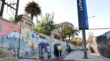 Con el hormigonado en avenida 1 y diagonal 80, avanzan las obras en el exterior de la estación de trenes