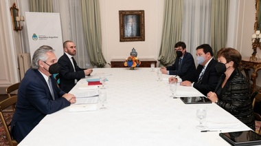 Alberto Fernández se reunió con la titular del FMI Krisitalina Georgieva en Roma