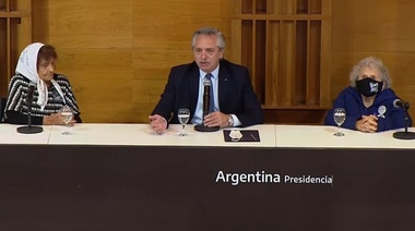 "Las argentinas y argentinos decimos 'Nunca Más'”, afirmó el Presidente