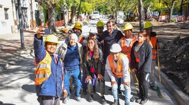 Garro con agenda de trabajo en el casco fundacional: obras y reunión con instituciones y comerciantes