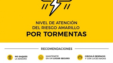 El Municipio estableció el nivel de alerta 'amarillo' por tormentas y activó tareas de prevención