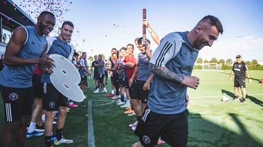 Messi fue agasajado por el plantel de Inter Miami en su regreso a los entrenamientos