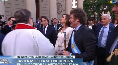 El presidente Javier Milei participó de una invocación religiosa en la Catedral porteña