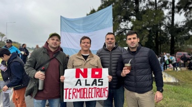 El radicalismo platense participó de la manifestación contra la instalación de plantas termoeléctricas en Brandsen