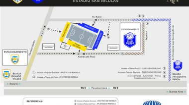 Operativo de seguridad para Ciudad de Bolívar versus Atlético Rafaela en el Estadio Único de San Nicolás