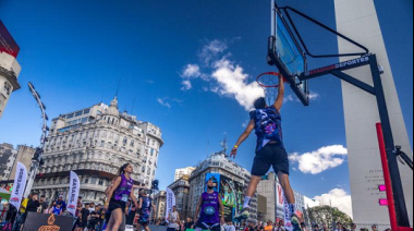 El centro porteño vibró con el lanzamiento de la Liga de Básquet 3x3