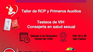 Jornada de salud en San Carlos: prevención, testeo y capacitación en el Día Mundial en Respuesta al VIH