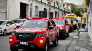La Ciudad de Buenos Aires envió bomberos y brigadistas para ayudar a combatir los incendios en Chubut