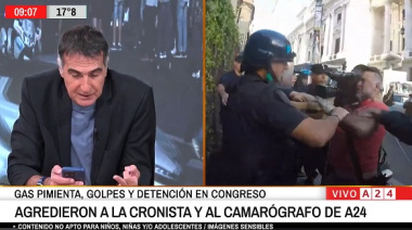 Escándalo: fuerzas de seguridad del gobierno nacional agredieron con violencia a equipo de A24