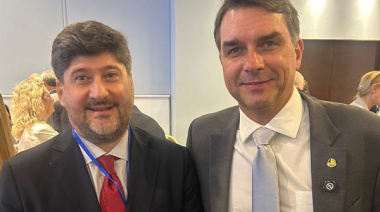 Seguridad y geopolítica: El platense Ricardo Ferrer Picado estrecha lazos con Flavio Bolsonaro y María Corina Machado