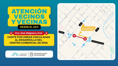 Informan corte de tránsito en Camino General Belgrano y 514