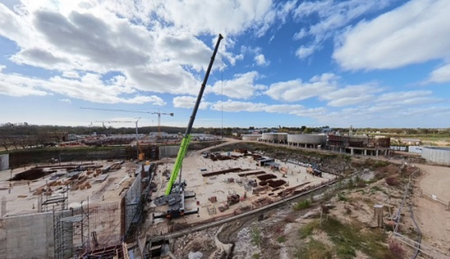 Avanza la obra en la Planta Potabilizadora para La Plata, Berisso y Ensenada