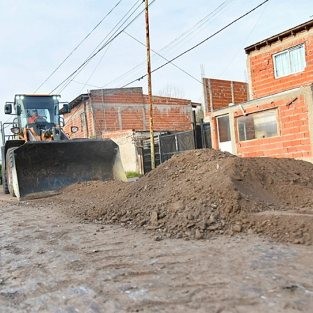 La Municipalidad inició una obra troncal en Altos de San Lorenzo