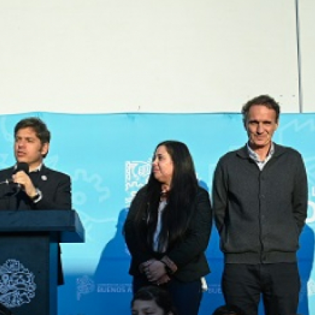 Merlo: Kicillof inauguró las obras de ampliación de la Escuela Secundaria N° 50