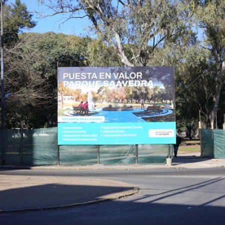 El Municipio informó que inició la obra de reconstrucción del Parque Saavedra