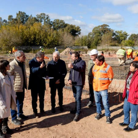 Katopodis, Alak y Arteaga recorrieron obras del nuevo acceso a City Bell