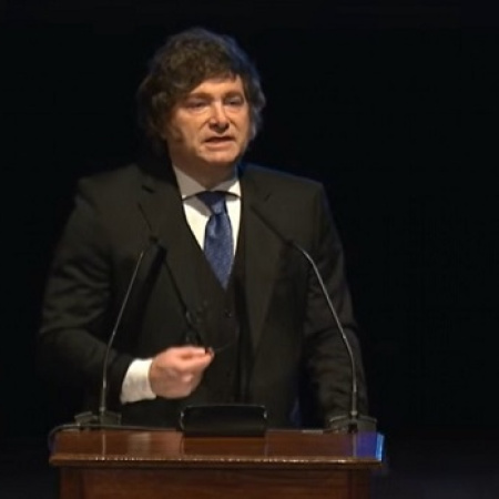 Milei defendió el recorte de subsidios en el Palacio Libertad: "Sin propiedad privada no hay mercado"